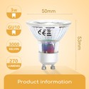 Outlet: LED A5 GU10 COB 3W 3000K Glas