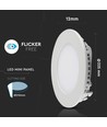 18W Ø22,5cm LED indbygningspanel - Hul: Ø21 cm, Mål: Ø22,5 cm