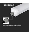 150cm 160lm/W 32W vandtæt komplet LED armatur, Gennemfortrådet - 5120lm, IP65