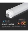 150cm 160lm/W 32W vandtæt komplet LED armatur, Gennemfortrådet - 5120lm, IP65