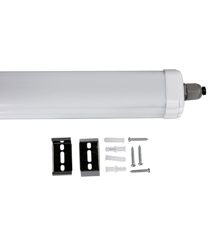 aften Konsultere is V-Tac vandtæt 32W komplet LED armatur - 150 cm, 160 lm/W,