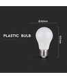 E27 9W 3-trin dæmpbar LED pære - A60, On/off dæmpbar