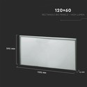 V-Tac 120x60 LED panel - 40W, 120lm/w, Samsung LED chip, hvid kant