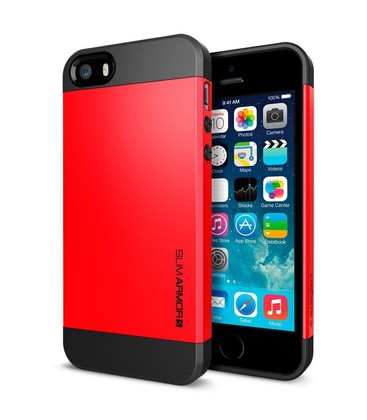 Iphone 5 cover, slim Armor, rød Iphone 5 cover, slim Armor, rød