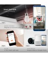E27 5W Smart Home krone LED pære - G45, Tuya/Smart Life, virker med Google Home, Alexa og smartphones