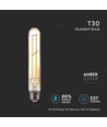 E27 6W LED pære - T30, Kultråd, ekstra varm hvid, 2200K
