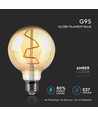 E27 4W LED globepære - Ø9,5 cm, Kultråd, ekstra varm hvid, 2200K
