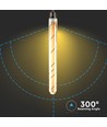 E27 5W LED pære - Kultråd, T30, Ekstra varm hvid, 2200K