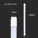 Restsalg: V-Tac 18W LED rør - Til præsentation af brød, 120 cm