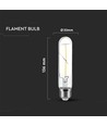E27 2W LED pære - Kultråd, T30