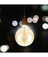 E27 8W dæmpbar LED kæmpe globepære - Ø20 cm, Kultråd, ekstra varm hvid, 2000K