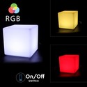 V-Tac RGB LED firkant - Genopladelig, med fjernbetjening, 40x40 cm