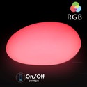 V-Tac RGB LED sten - Genopladelig, med fjernbetjening, 28x21x17 cm
