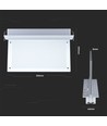 V-Tac loftmonteret/indbygget LED exit skilt - 2W, Samsung LED chip