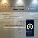 V-Tac 60x60 Smart Home LED panel - 40W, virker med Google Home, Alexa og smartphones, hvid kant