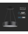 30W Dæmpbar LED lysekrone - Sort, blødt lys, varm hvid