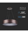 30W Dæmpbar LED lysekrone - Kaffefarvet, Blødt lys, Varm hvid