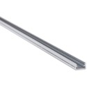 Aluprofil Type A til indendørs IP21 LED strip - 1 meter, grå, vælg cover