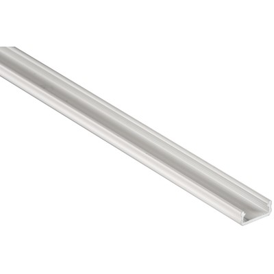 Aluprofil Type D til indendørs IP20 LED strip - Lav, 1 meter, hvid, vælg cover - Front cover : Uden cover