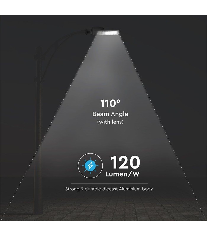 Undtagelse konstant Caius V-Tac 100W LED gadelampe - Samsung LED chip, IP65, 120lm/w