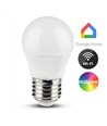 E27 5W Smart Home krone LED pære - G45, Tuya/Smart Life, virker med Google Home, Alexa og smartphones