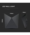 5W LED væglampe - IP65 udendørs, sort, inkl. lyskilde