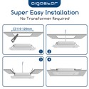 Outlet: LED Downlight Pro, Indbygning Firkantet 9W - Naturlig Hvid 4000K, Mat Hvid, Plastik, 145mm