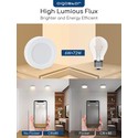 Outlet: LED Downlight Pro Rund 6W - Naturlig Hvid 4000K, Mat Hvid, Plast