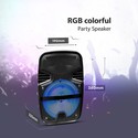 15W partyhøjtaler - Genopladelig, Bluetooth, RGB, inkl. mikrofon