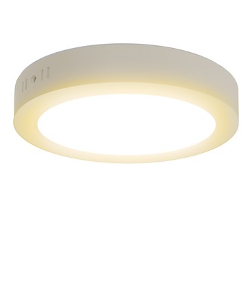 Outlet: LED Downlight Pro, Påbygning Rund 12W - Varm Hvid 3000K, Mat Hvid, Plast