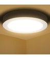 Outlet: LED Downlight Pro, Påbygning Rund 12W - Varm Hvid 3000K, Mat Hvid, Plast