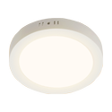 Outlet: LED Downlight Pro, Påbygning Rund 12W - Varm Hvid 3000K, Mat Hvid, Plast