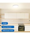 Outlet: LED Downlight Pro, Overflademonteret Rund 12W - Naturligt Hvid 4000K, Mat Hvid, Plastik