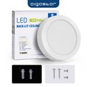 Outlet: LED Downlight Pro, Overflademonteret Rund 12W - Naturligt Hvid 4000K, Mat Hvid, Plastik