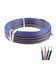 12-24V RGB kabel - 4 x 0,5 mm², metervare, min. 5 meter