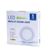 Outlet: LED Downlight Pro, Overflademonteret Rund 12W - Naturligt Hvid 4000K, Mat Hvid, Plastik