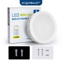 Outlet: LED E6 - Bagbelyst, Rund Indbygningsspot, 18W, 3000K / Overflademonteret