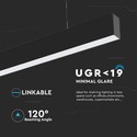 V-Tac 40W LED nedhængt loftarmatur - 120cm, 230V, inkl. lyskilde, UGR 19, justerbar kulør