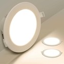 Outlet: LED E6 Bagbelyst Indbygningsspot, 12W, 4000K, Ø145-155mm, Rund - Til Indbygning