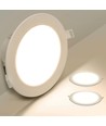 Outlet: LED E6 Baggrundsbelyst Indbygningsspot, 18W, 4000K, Ø190-200mm Udskæring, Rund, Plan Montering