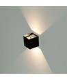12W LED væglampe - IP65 udendørs, Sort, firkantet, justerbar spredning, inkl. lyskilde