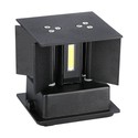 V-Tac 12W LED sort væglampe - Firkantet, justerbar spredning, IP65 udendørs, 230V, inkl. lyskilde