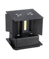 12W LED væglampe - IP65 udendørs, Sort, firkantet, justerbar spredning, inkl. lyskilde