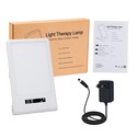 LED lysterapi lampe med timer/alarm - 18W, hvid/blå, 10.000 LUX, indbygget batteri