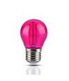 Outlet: V-Tac 2W Farvet LED kronepære - Pink, Kultråd, E27