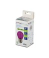 Outlet: V-Tac 2W Farvet LED kronepære - Pink, Kultråd, E27