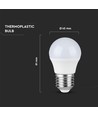 E27 4W LED pære - G45, kompakt