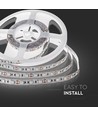 V-Tac 9W/m LED strip - 5m, IP20, 24V, 60 LED pr. meter