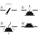 7W LED indbygningsspot - Hul: Ø7,6 cm, Mål: Ø9 cm, indbygget driver, 230V