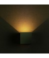 12W LED væglampe - IP65 udendørs, grå, firkantet, justerbar spredning, inkl. lyskilde